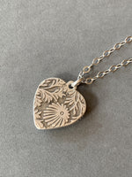 Load image into Gallery viewer, Peanut Obsidian Heart Pendant, heartbeat, sterling silver
