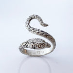 Load image into Gallery viewer, Victorian Serpent ring in Silver, snake ring, vintage snake

