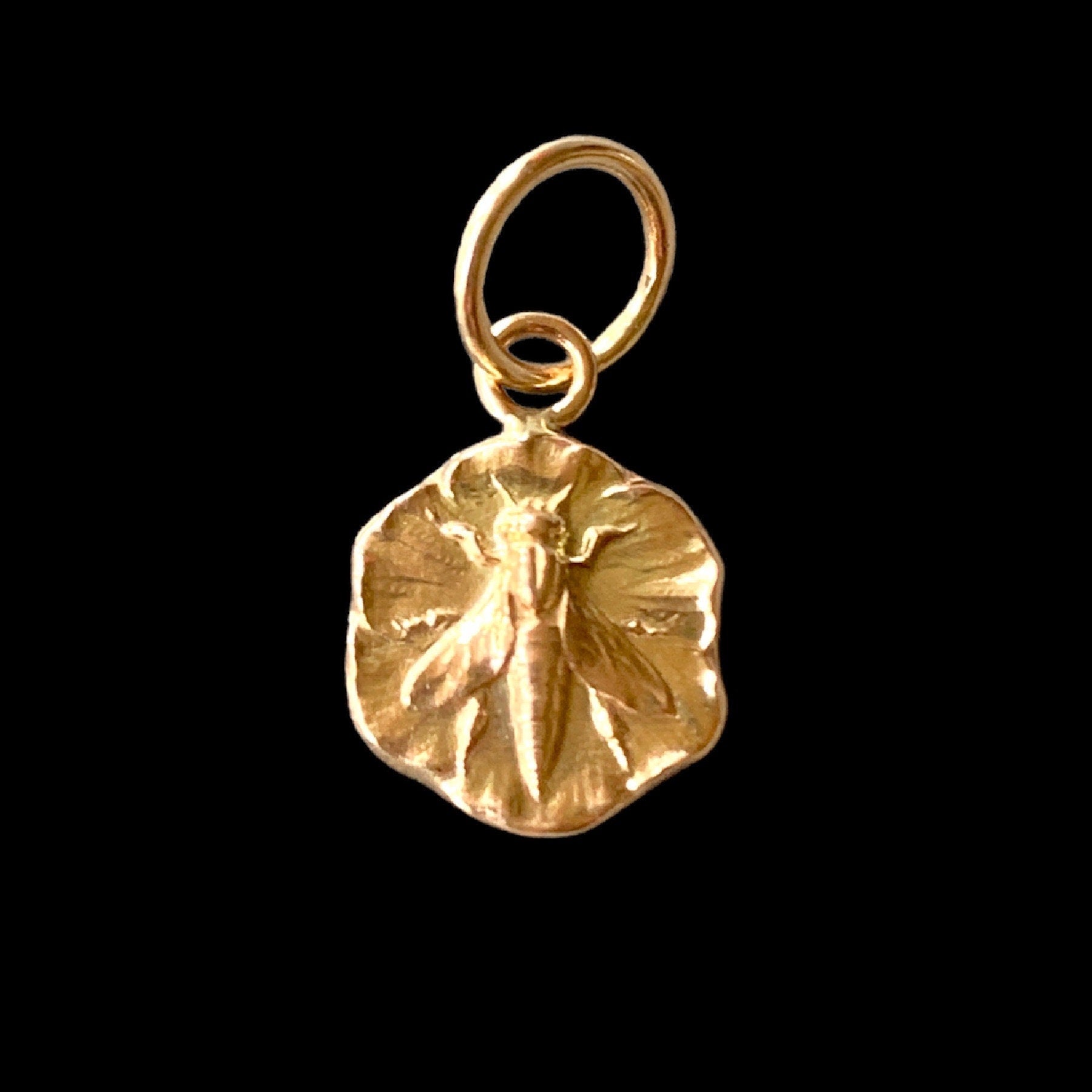 Art Nouveau Gold Bee Charm