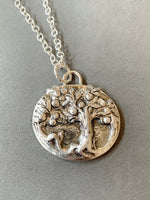 Load image into Gallery viewer, Tree of Life Pendant in Sterling Silver, fruit tree, apple tree, art nouveau
