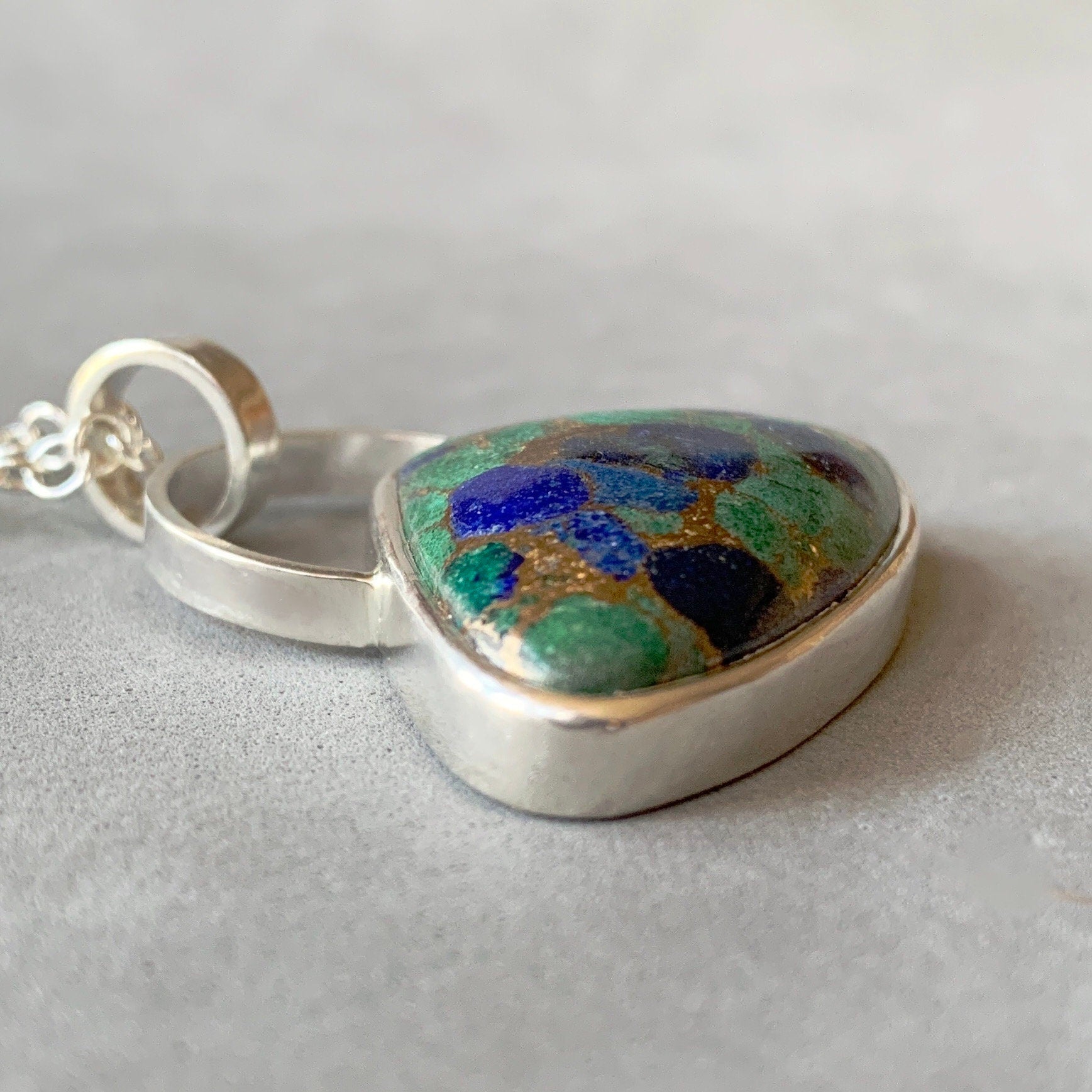 Azurite and Malachite Pendant
