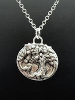 Load image into Gallery viewer, Tree of Life Pendant in Sterling Silver, fruit tree, apple tree, art nouveau
