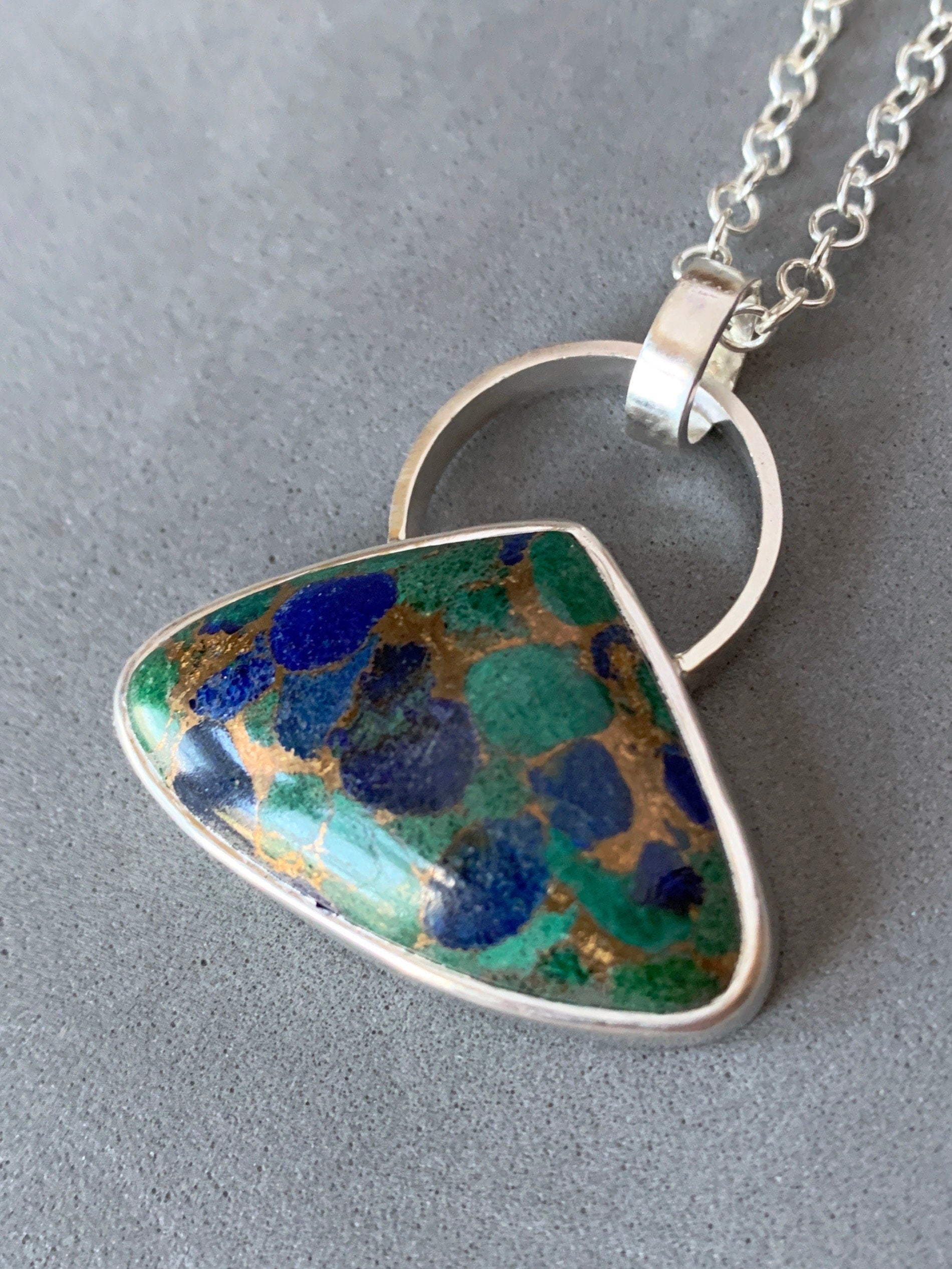 Azurite and Malachite Pendant