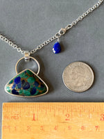Load image into Gallery viewer, Azurite and Malachite Pendant in Silver
