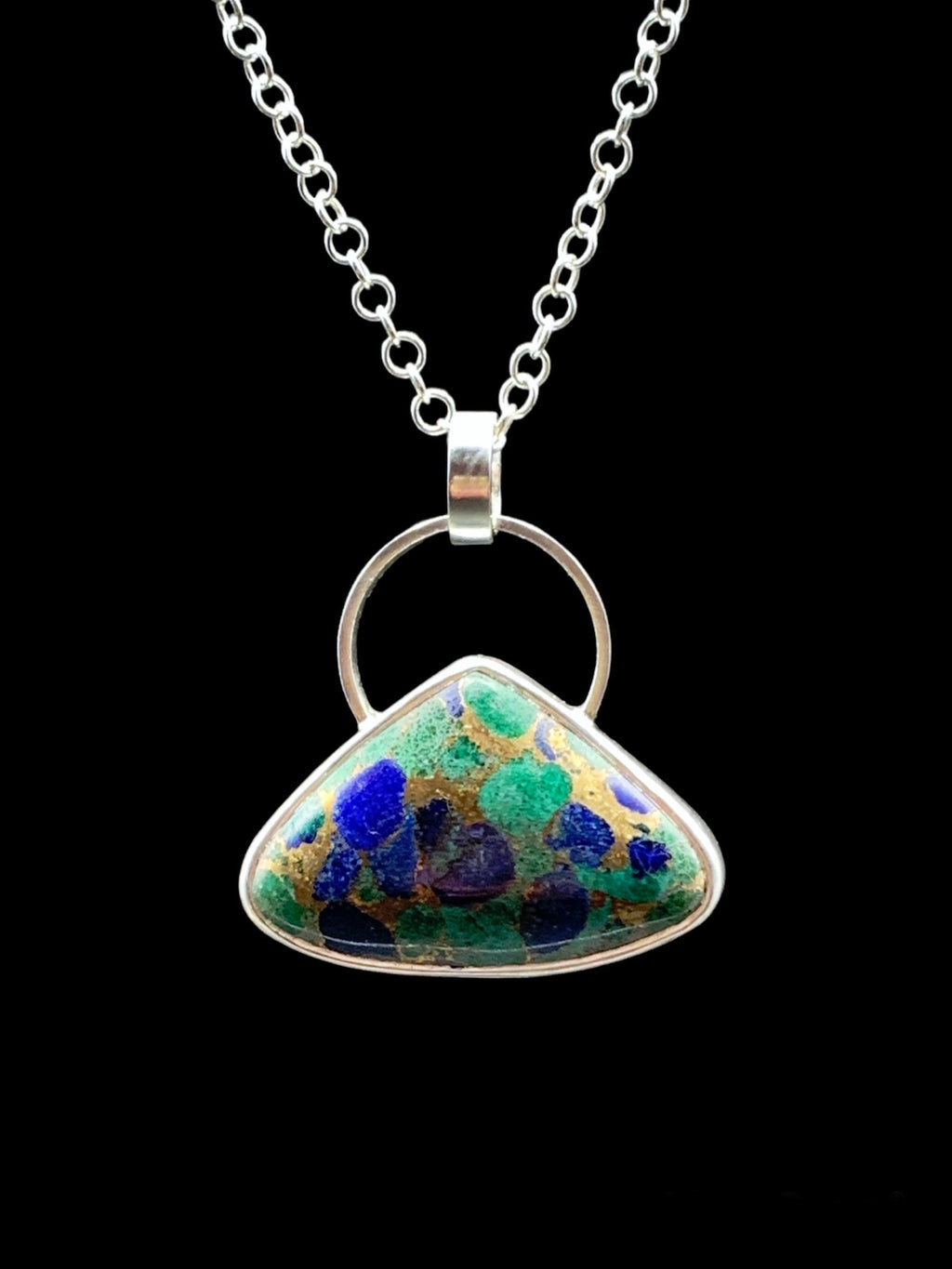 Azurite and Malachite Pendant