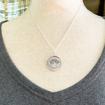 Load image into Gallery viewer, Get Lucky Pendant, Wax Seal, poker chip, sterling silver
