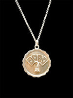 Load image into Gallery viewer, Get Lucky Pendant, Wax Seal, poker chip, sterling silver
