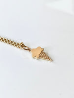 Load image into Gallery viewer, 10K Yellow Gold Ice Cream Cone Charm: Vintage Style
