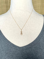 Load image into Gallery viewer, 14K Gold Hand Charm with Diamond, Victorian Hand, gold charm
