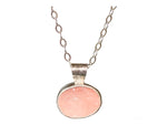 Load image into Gallery viewer, Natural rose Quartz Pendant in Sterling Silver, raw stone, birthstone
