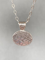 Load image into Gallery viewer, Natural rose Quartz Pendant in Sterling Silver, raw stone, birthstone
