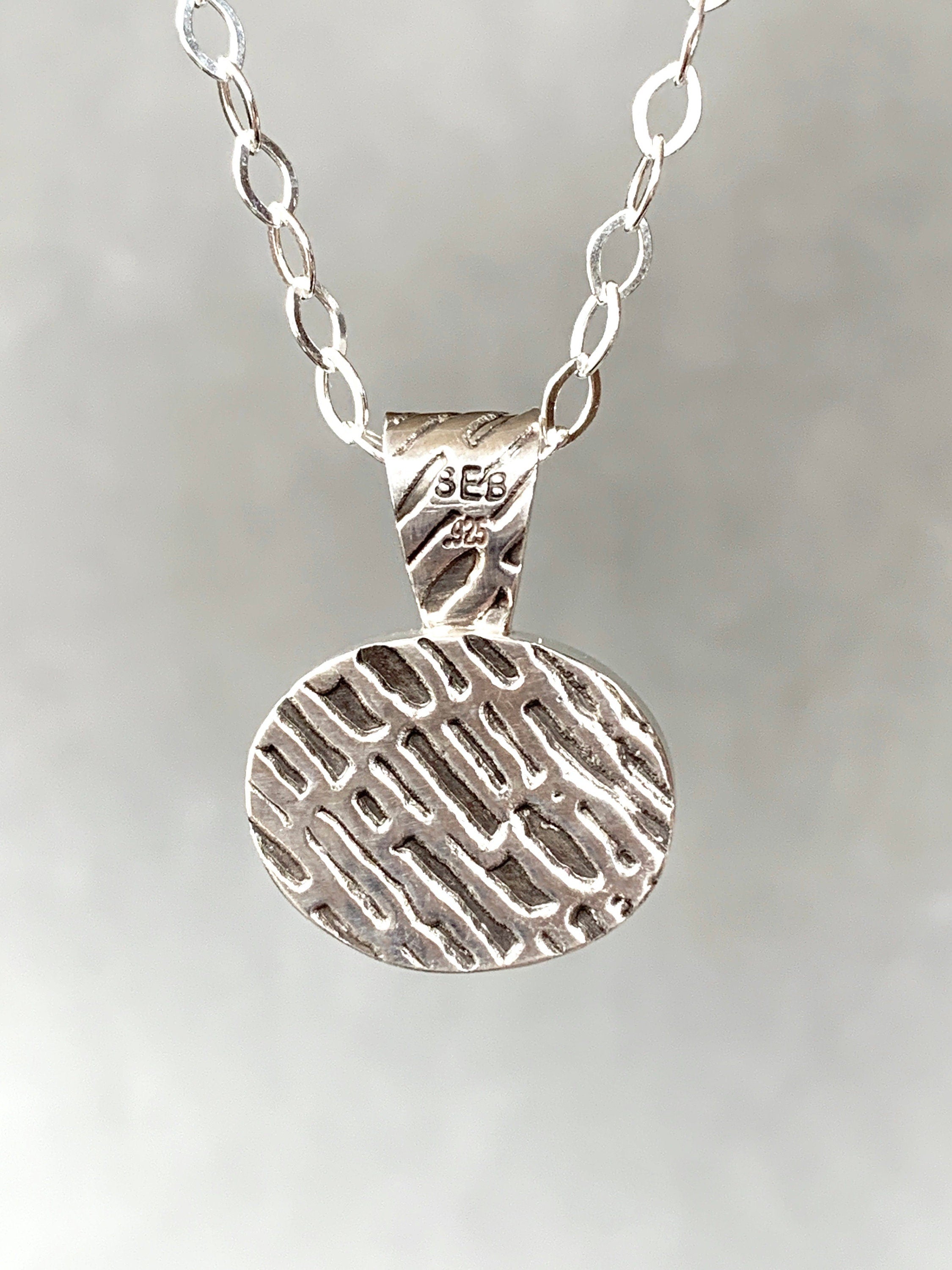 Natural Aquamarine Pendant in Sterling Silver, raw stone, birthstone