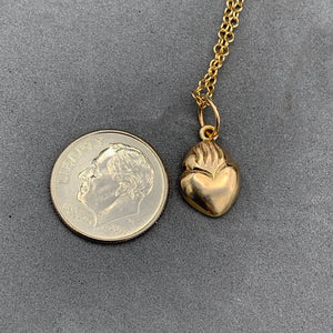 14K Gold Sacred Heart Charm