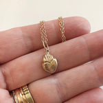 Load image into Gallery viewer, 14K Gold Sacred Heart Charm
