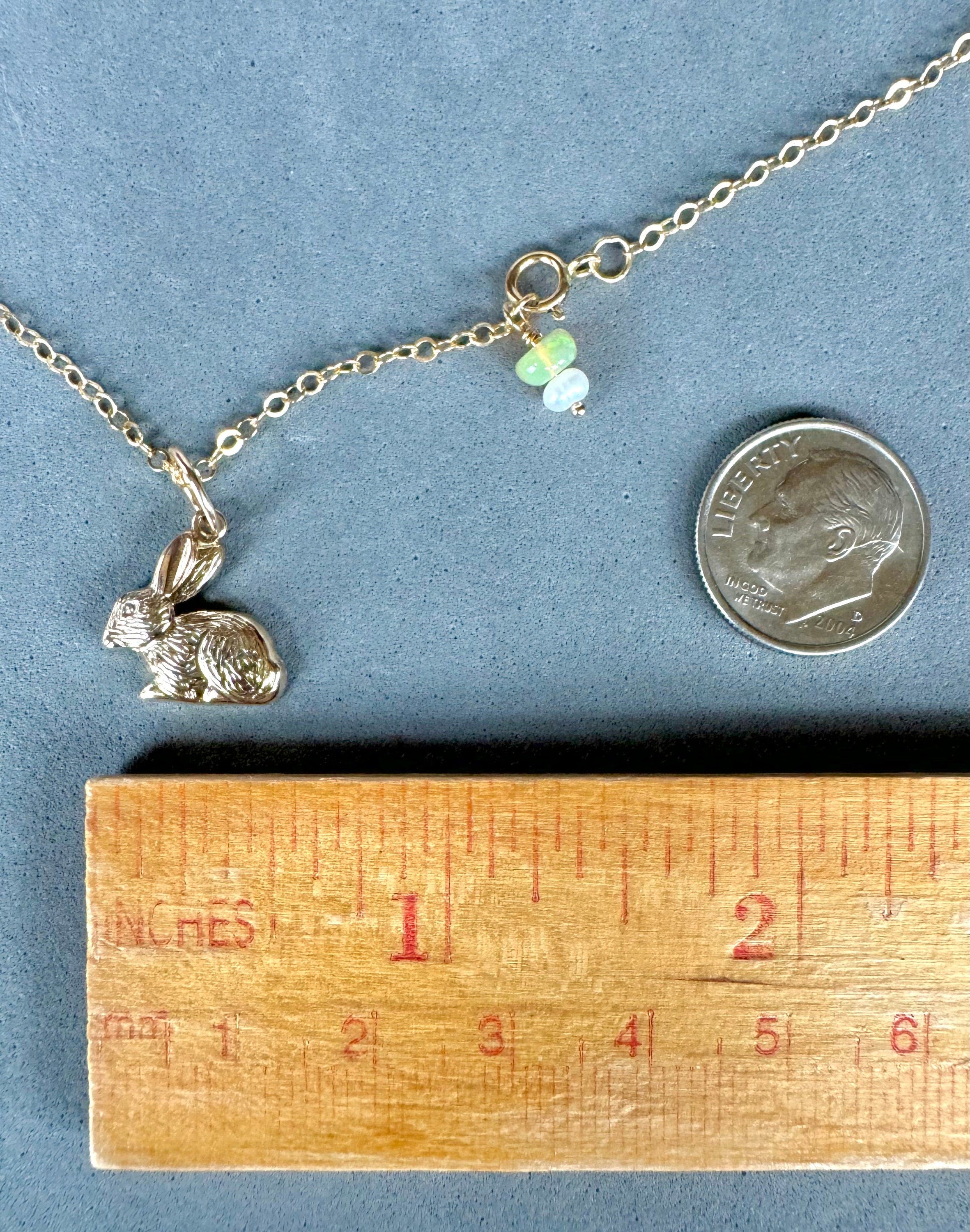 Gold Rabbit Charm, 10K
