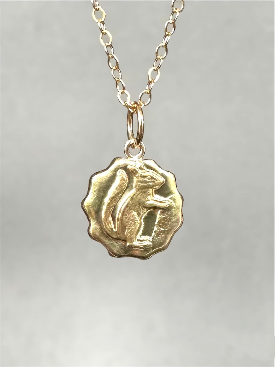 Chipmunk Gold Charm, 14K