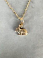 Load image into Gallery viewer, Gold Rabbit Charm, 10K
