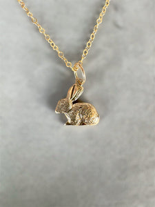 Gold Rabbit Charm, 10K