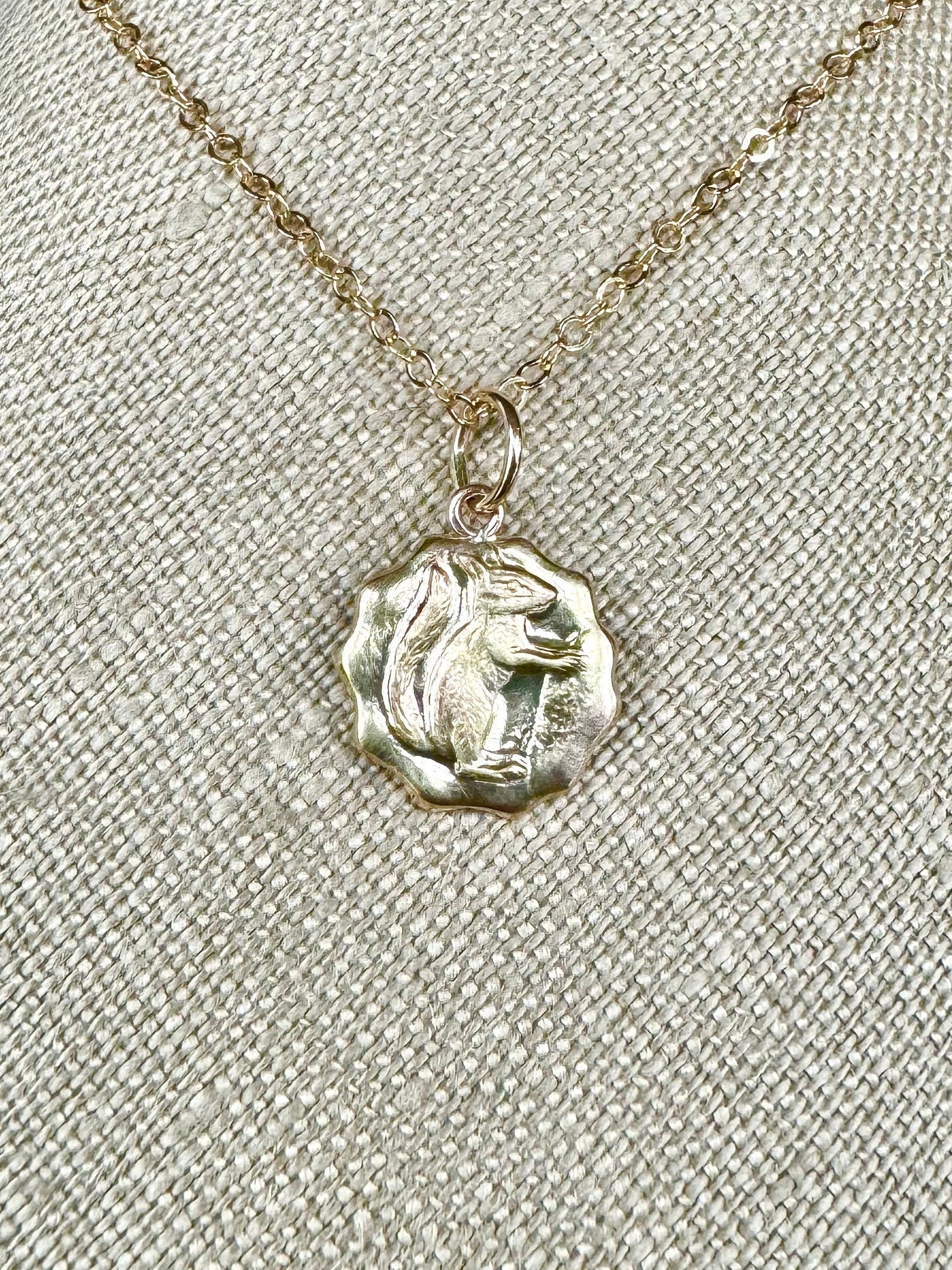 Chipmunk Gold Charm, 14K