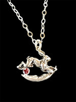 Load image into Gallery viewer, Rabbit Jumping over the Moon pendant
