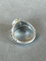 Load image into Gallery viewer, Owl Ring with Opal and Emeralds
