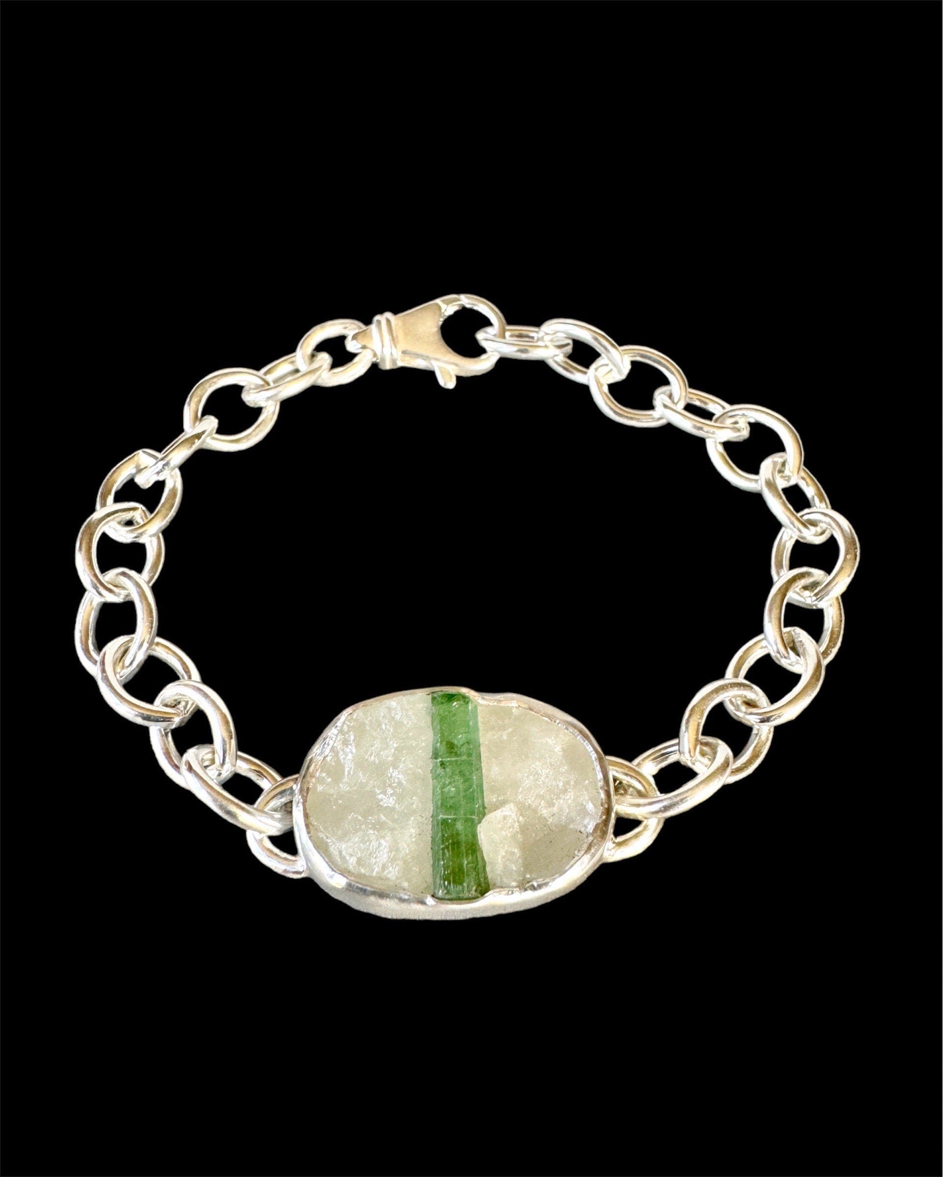 Tourmaline in Quartz Bracelet