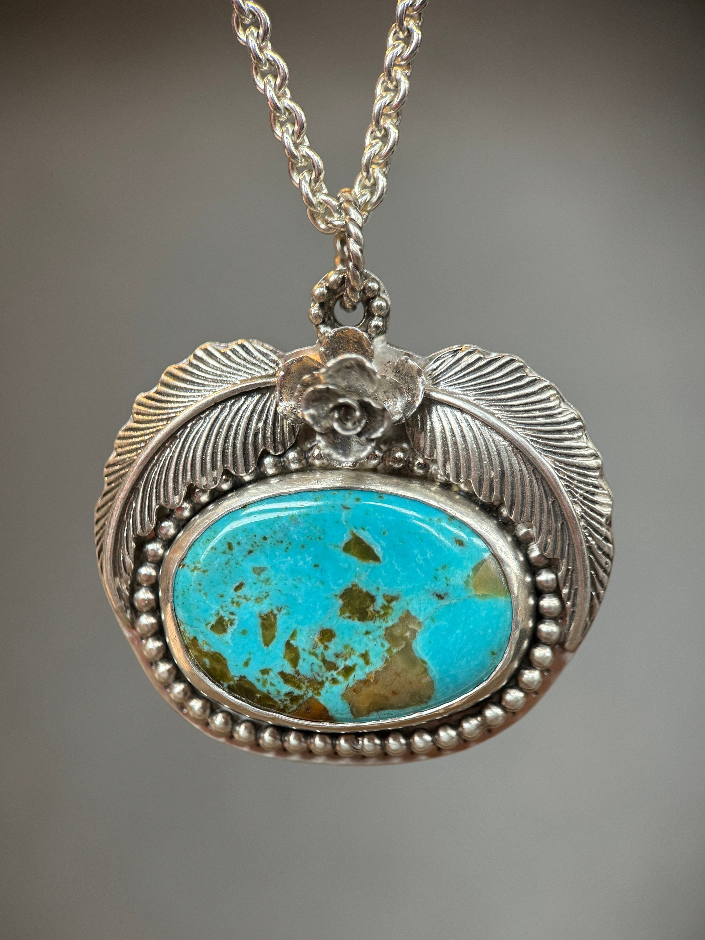 Botanical Turquoise Pendant