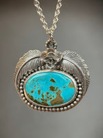 Load image into Gallery viewer, Botanical Turquoise Pendant
