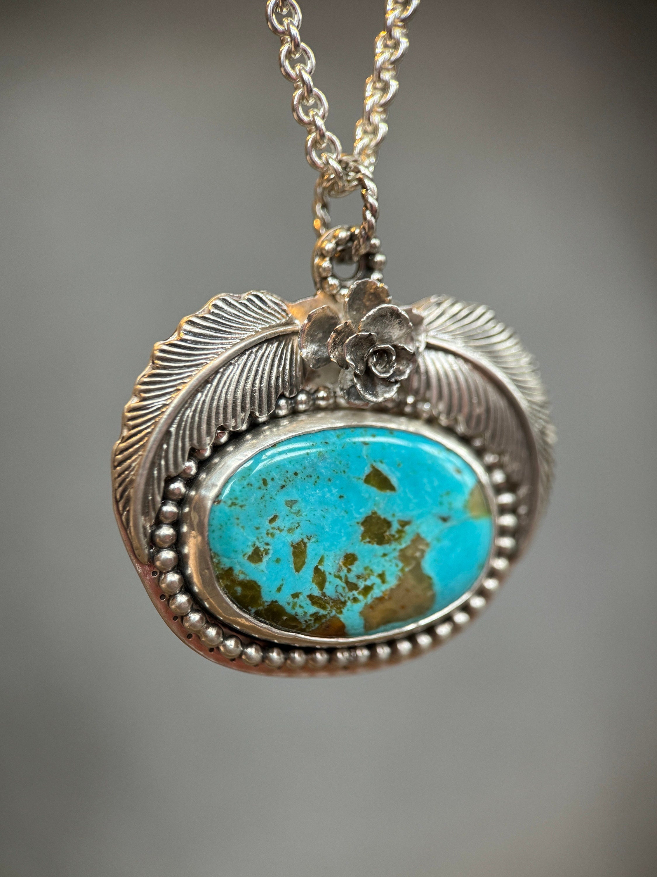 Botanical Turquoise Pendant