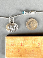 Load image into Gallery viewer, Roaring Lion Pendant with Blue Sapphire, sterling silver
