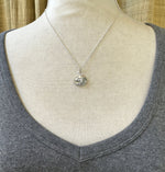 Load image into Gallery viewer, Roaring Lion Pendant with Blue Sapphire, sterling silver
