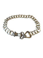 Load image into Gallery viewer, Handmade Sterling Silver Curb Chain Bracelet: Victorian Hand Clasp
