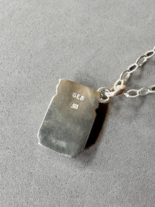 Strawberry Jam pendant in sterling silver, mason jar