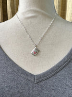 Load image into Gallery viewer, Strawberry Jam pendant in sterling silver, mason jar
