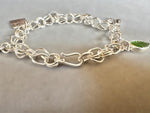 Load image into Gallery viewer, Gardening Charm Bracelet, handmade chain in sterling silver
