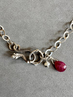 Load image into Gallery viewer, Snake in the Trees Pendant, Sterling Silver, Vintage Die pressed
