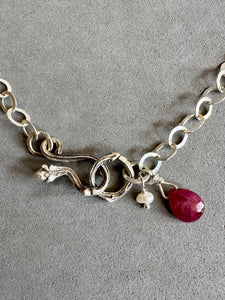 Snake in the Trees Pendant, Sterling Silver, Vintage Die pressed