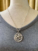 Load image into Gallery viewer, Snake in the Trees Pendant, Sterling Silver, Vintage Die pressed
