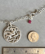 Load image into Gallery viewer, Snake in the Trees Pendant, Sterling Silver, Vintage Die pressed
