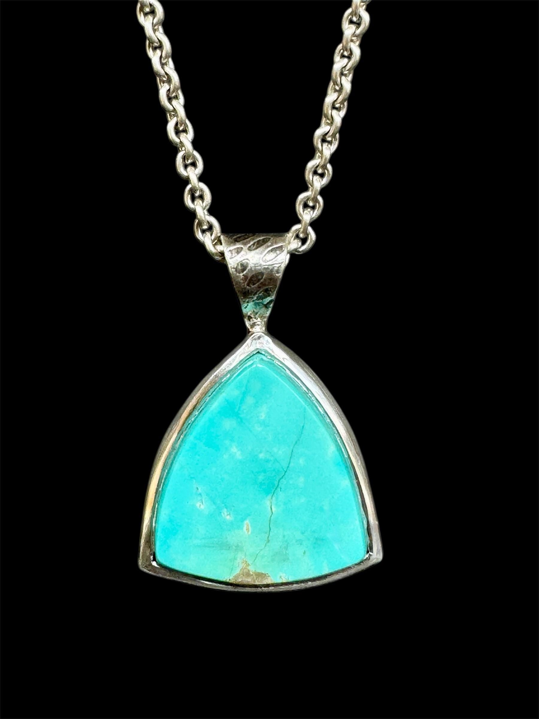 Turquoise and Silver pendant, Royston