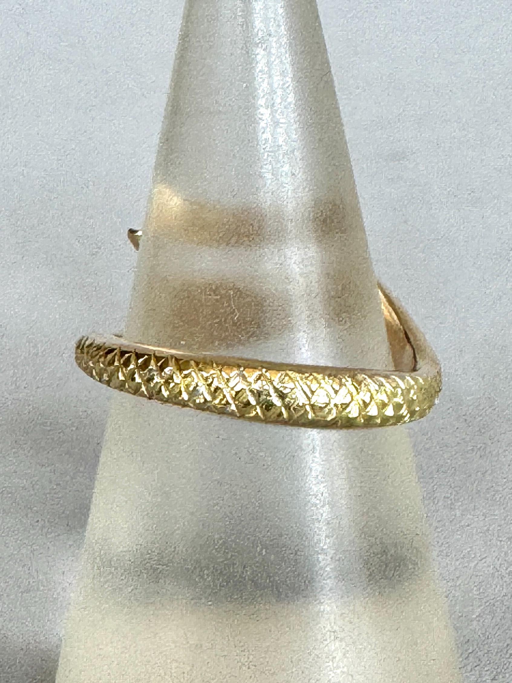 14K Gold Snake Ring with Diamond and Rubies