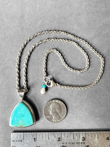 Turquoise and Silver pendant, Royston