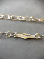 Load image into Gallery viewer, Handmade Silver Chain, woven chain in sterling silver with decorative clasp
