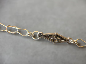 Handmade Silver Chain, woven chain in sterling silver with decorative clasp