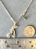 Load image into Gallery viewer, Roller Skating Angel pendant in sterling silver, roller derby, goddess Nike

