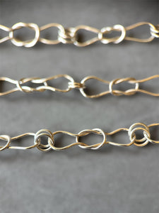 Handmade Silver Chain, woven chain in sterling silver with decorative clasp