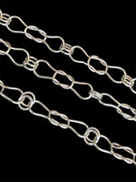 Load image into Gallery viewer, Handmade Silver Chain, woven chain in sterling silver with decorative clasp
