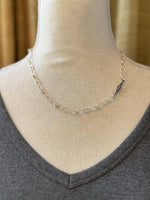 Load image into Gallery viewer, Handmade Silver Chain, woven chain in sterling silver with decorative clasp
