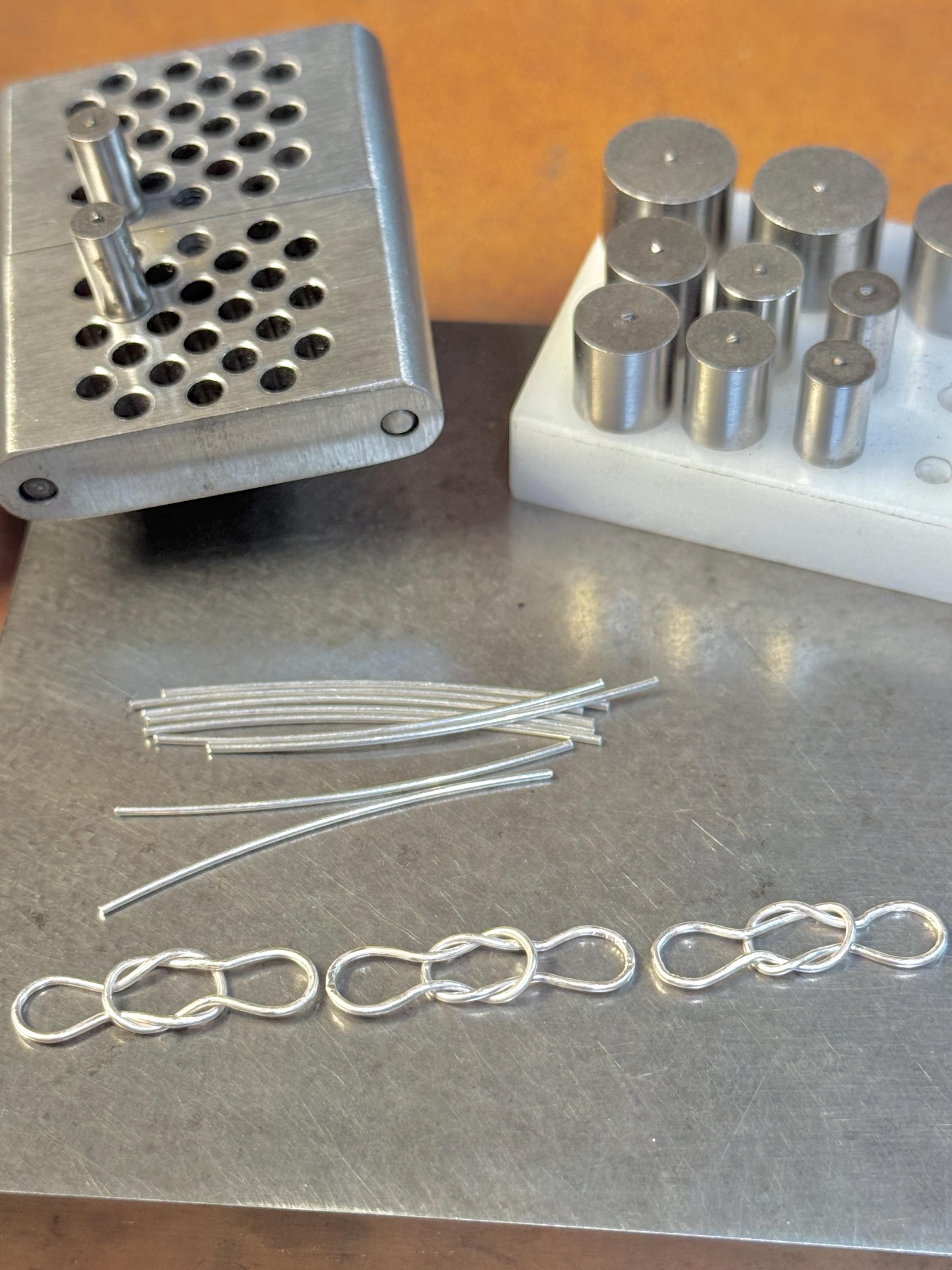 Handmade Silver Chain, woven chain in sterling silver with decorative clasp