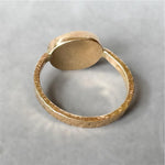 Load image into Gallery viewer, 14K Gold Green Tourmaline ring, signet ring, natural raw stone
